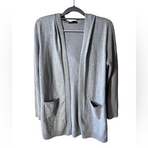Verve ami Long Gray Hooded Sweater For Chilly Days